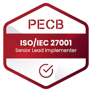 PECB ISO/IEC 27001 Senior Lead Implementer badge